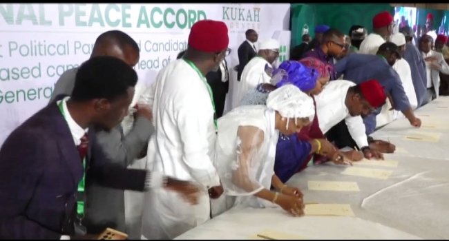 2027 Elections: Major Candidates Sign Peace Pact, Pledge Issue-Based Campaigns